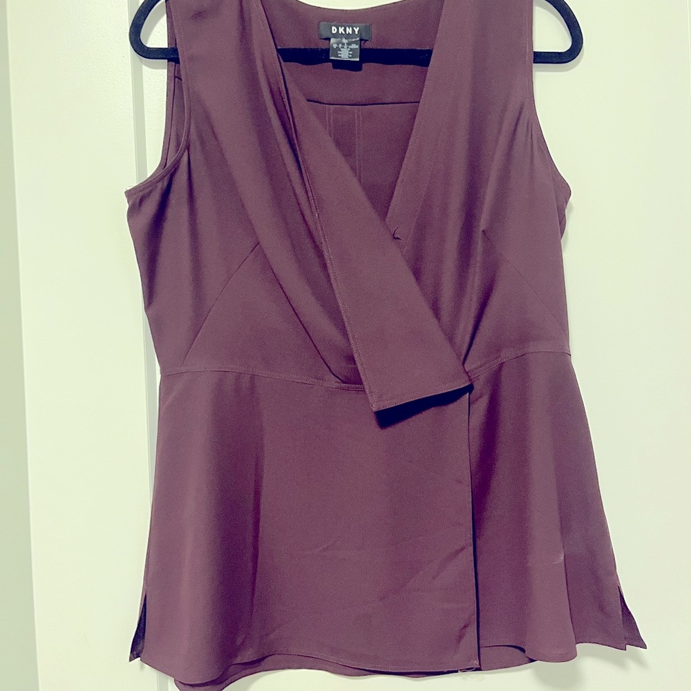 Purple DKNY wrap top